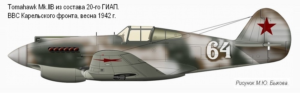 'Tomahawk MkIIb' �� ������� 20-�� ������������ ��� (���������� �����), ����� 1942 �.