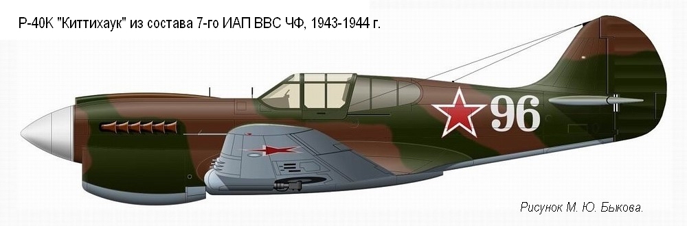 P-40M '���������' �� ������� 7-�� ��� ��� ��, 1942-1943 ��.