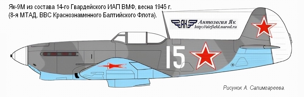 ��-9� �� ������� 14-�� ������������ ��� (8-� ����, ��� ���), ����� 1945 �.