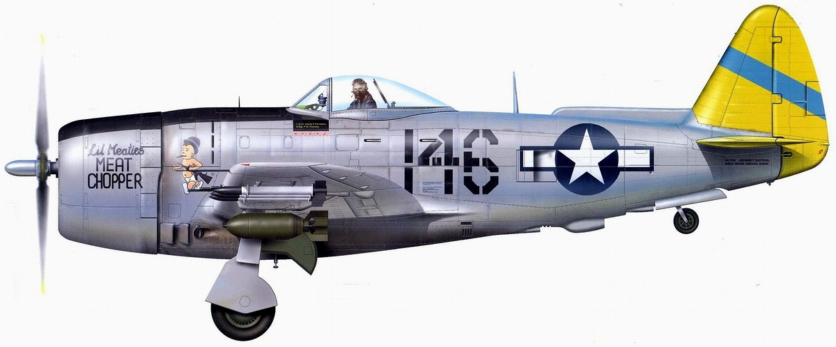 P-47N-2 (������������ �������� N-1) No 44-88211, ������������ ������ ������ ������� � ������� 1945 �. � ���������, �������� �������� ���� ������ � ����� �������� �� ����� ������ ������ � ������ ������� ����������, ��������� ��������� ������� ������������� 507-� ������ (Kagero Monographs No.20 �Republic P-47 Thunderbolt Vol.2, 2005) -  ��������� �� ������ ������� | ������-������������ ������ Warspot.ru