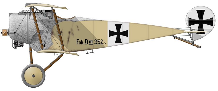 ������� D.III � �������� ������� D352/16, ���������� Jasta 2, �������� 1916 ���� - ������� �������� | Warspot.ru