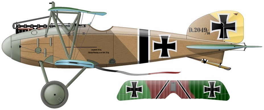 ���������� D.III � �������� ������� D2049/16 �� ��������� �� �������� ����� 1917 ����. �� ���� ����������� ������ ����� � 24 ������� �� 16 ���� 1917 ���� �� ����� ������ � 26-� � 27-� ����������� � ������� ����� ����� - ������ ����� ���������� ������� | Warspot.ru