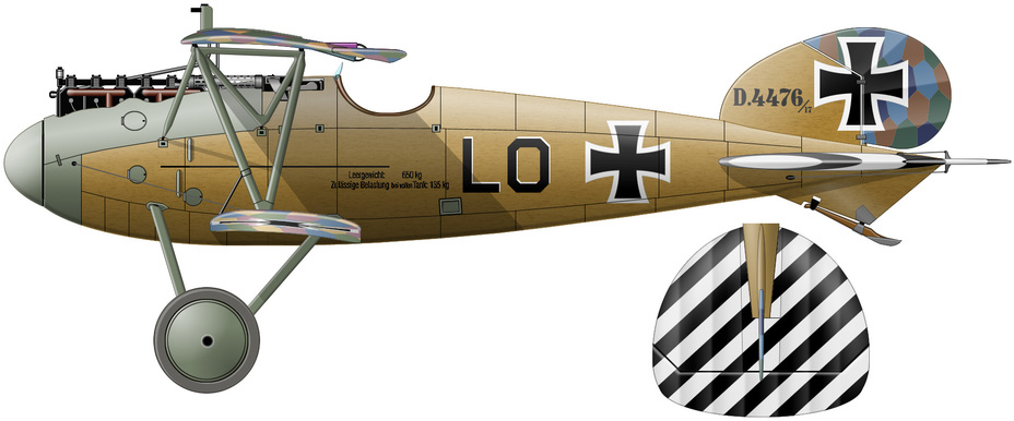 Albatros D.V (�������� ����� D4476/17) �� ������� Jasta 37, �� ������� ��������� ���� ����� � �������� 1917 ����. ��� ����� ������ �� ��������� ��� ��������, ��������� � ����� ������� ������ �������� ����, ����� ������� ��� �����. ������������ �����-����� ������ �� �������������� �������� ���� ������ �������������� � ���������� - ������ ����� ���������� | Warspot.ru