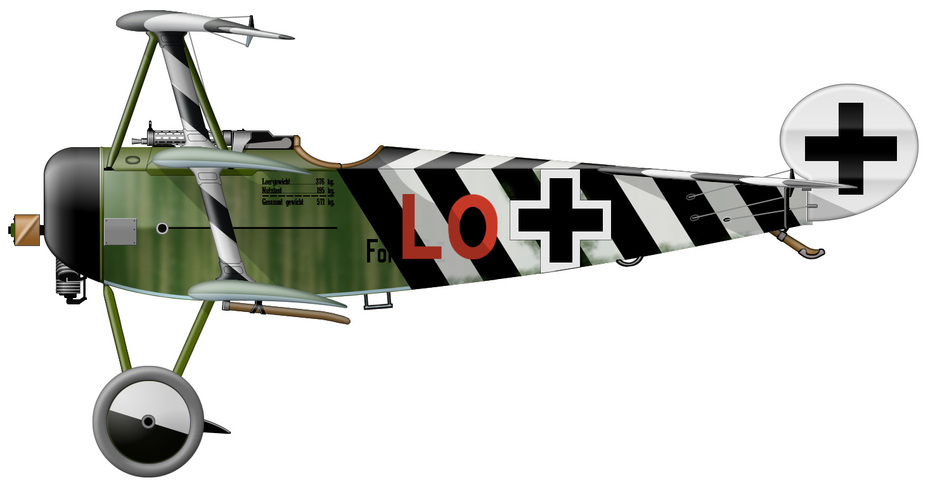 Fokker Dr.I (�������� ����� Dr586/17), ������� ��� ������������ �������� ���������� ����� � ������ ��� ������ ������������ Jasta 4. �� ����������� ���� LO, ��� ����������� �� ���� ������ ��������� � ����� ������� �������, ����� � ���������� ��� �������� 6-� ���������� ���� ��������� (Hans Kirschstein). �� ���������� ��� ����� �����, �� �� ������ ����� ������ ����� ��� ��������������� - ������ ����� ���������� | Warspot.ru